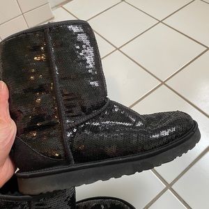 Black Sequin Uggs - Like new!